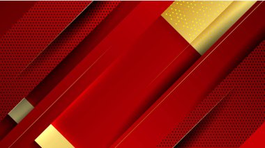 Luxury elegant gold in red abstract design background