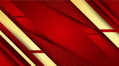 Luxury elegant gold in red abstract design background