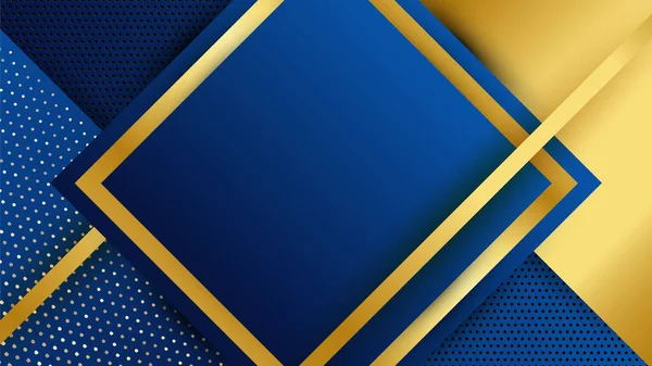 Abstract luxury dark blue background with golden lines