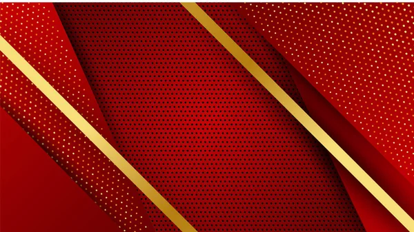 Luxury elegant gold in red abstract design background
