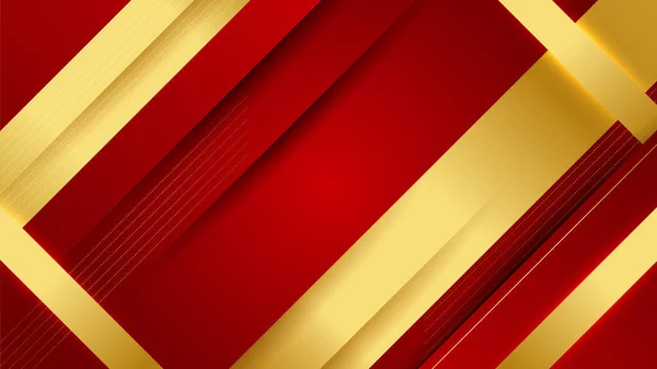 Luxury Elegant Gold Red Abstract Design Background — Vector de stock