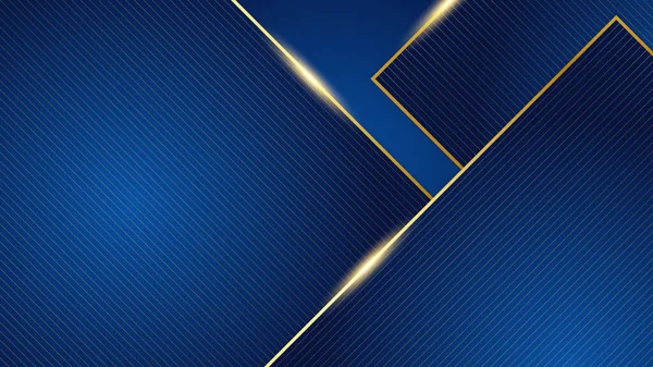 Abstract luxury dark blue background with golden lines