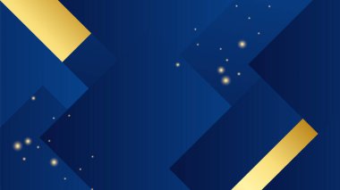 Abstract luxury dark blue background with golden lines
