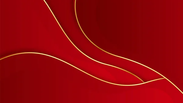 Abstract Luxury Elegant Red Gold Background — Stockvektor