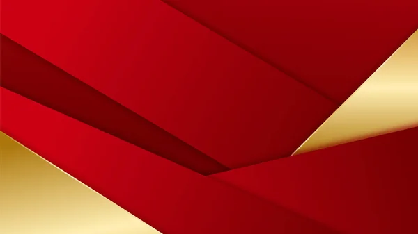 Abstract Luxury Elegant Red Gold Background — Vetor de Stock