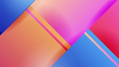 Abstract blue background with neon gradient of pink and orange yellow. Vector illustration