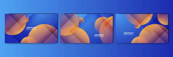 Set Modern Abstract Gradient Blue Colorful Design Background — Archivo Imágenes Vectoriales