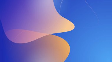 Abstract blue background with neon gradient of pink and orange yellow. Design for presentation, banner, poster, template and flyer. Vector illustration