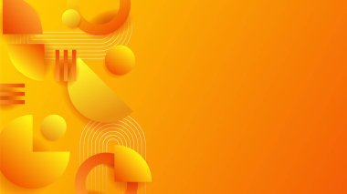 Abstract orange and yellow banner background