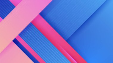 Modern abstract neon gradient blue colorful for design background. Blue background with orange yellow pink red gradient geometric shapes. Vector illustration