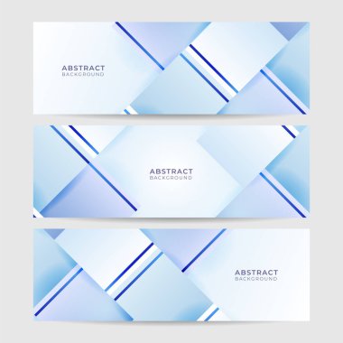 Light blue white abstract modern banner background design. Vector graphic pattern template illustration.
