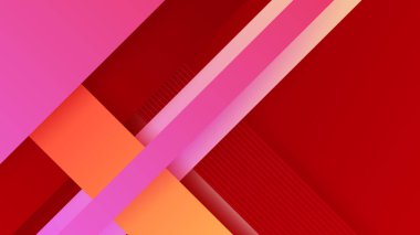 Set of modern abstract gradient red orange colorful for design banner background. Vector illustration