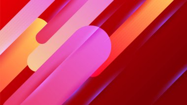 Set of modern abstract gradient red orange colorful for design banner background. Vector illustration