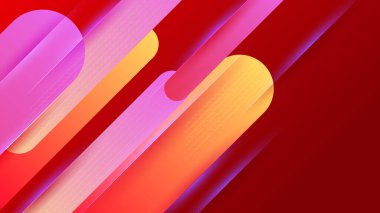 Set of modern abstract gradient red orange colorful for design banner background. Vector illustration