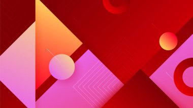 Set of modern abstract gradient red orange colorful for design banner background. Vector illustration