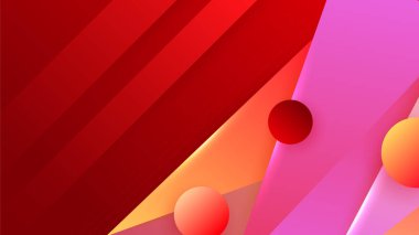 Set of modern abstract gradient red orange colorful for design banner background. Vector illustration