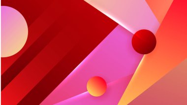 Set of modern abstract gradient red orange colorful for design banner background. Vector illustration