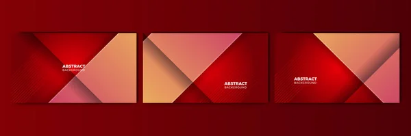 Set Modern Abstract Gradient Red Orange Colorful Design Banner Background —  Vetores de Stock