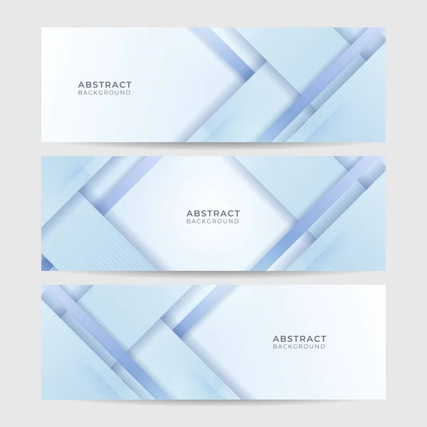 Light Blue White Abstract Modern Banner Background Design Vector Graphic — Stock Vector