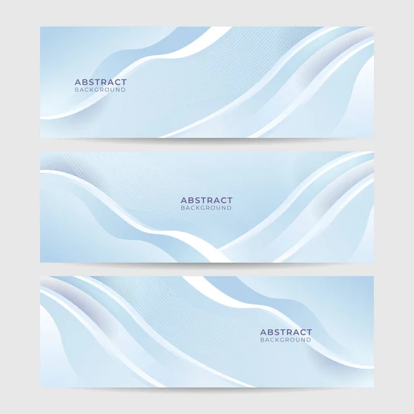 Light Blue White Abstract Modern Banner Background Design Vector Graphic — Image vectorielle