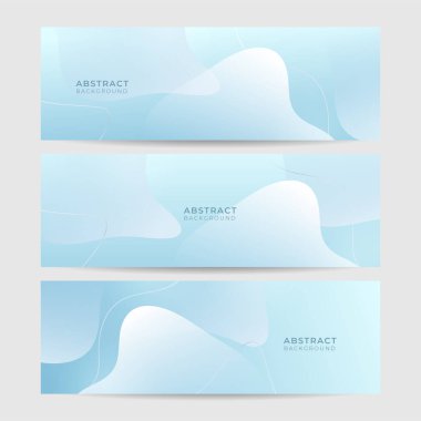 Light blue white abstract modern banner background design. Vector graphic pattern template illustration.