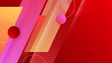 Set of modern abstract gradient red orange colorful for design banner background. Vector illustration