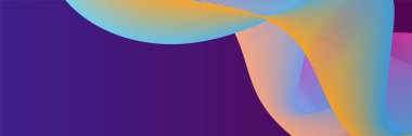 Abstract blue wave flowing banner background design. Vector illustration. Flowing particles wave, dynamic motion stream digital technology curve lines.
