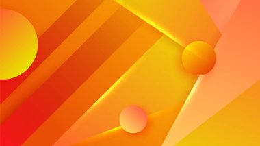 Abstract orange and yellow banner background