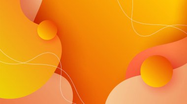 Abstract orange and yellow banner background