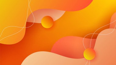 Abstract orange and yellow banner background