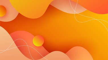 Abstract orange and yellow banner background