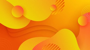 Abstract orange and yellow banner background