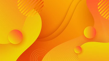 Abstract orange and yellow banner background