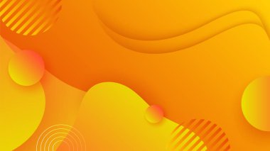 Abstract orange and yellow banner background