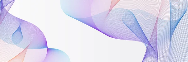 Abstract Blue Pink Wave Flowing Banner Background Design Vector Illustration — Stockvektor
