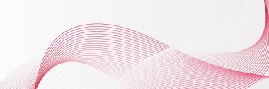 Abstract wave curve lines banner background design. Vector illustration. Modern template abstract design flowing particles wave, dynamic motion curve lines.