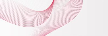 Abstract wave curve lines banner background design. Vector illustration. Modern template abstract design flowing particles wave, dynamic motion curve lines.
