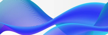 Abstract blue wave curve lines banner background design. Vector illustration. Modern template abstract design flowing particles wave, dynamic motion curve lines.