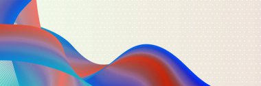 Abstract wave curve lines banner background design. Vector illustration. Modern template abstract design flowing particles wave, dynamic motion curve lines.