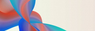 Abstract wave curve lines banner background design. Vector illustration. Modern template abstract design flowing particles wave, dynamic motion curve lines.
