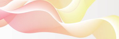 Abstract wave curve lines banner background design. Vector illustration. Modern template abstract design flowing particles wave, dynamic motion curve lines.
