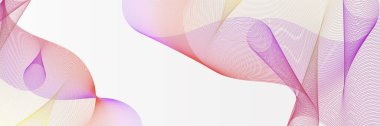 Abstract wave curve lines banner background design. Vector illustration. Modern template abstract design flowing particles wave, dynamic motion curve lines.