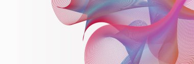 Abstract wave curve lines banner background design. Vector illustration. Modern template abstract design flowing particles wave, dynamic motion curve lines.