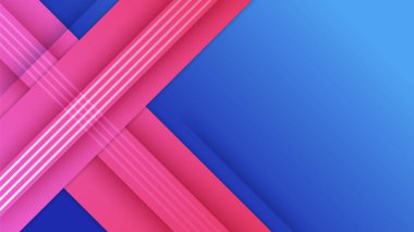 Abstract blue background with pink orange yellow neon gradient. Vector illustration