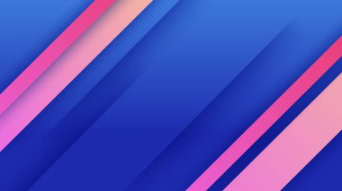 Abstract blue background with pink orange yellow neon gradient. Vector illustration