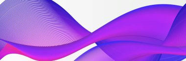 Abstract wave curve lines banner background design. Vector illustration. Modern template abstract design flowing particles wave, dynamic motion curve lines.