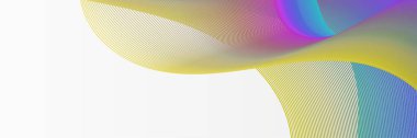 Abstract wave curve lines banner background design. Vector illustration. Modern template abstract design flowing particles wave, dynamic motion curve lines.