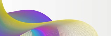 Abstract wave curve lines banner background design. Vector illustration. Modern template abstract design flowing particles wave, dynamic motion curve lines.