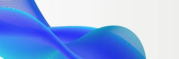 Abstract Blue Wave Curve Lines Banner Background Design Vector Illustration — 图库矢量图片
