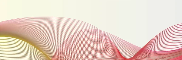 Abstract wave curve lines banner background design. Vector illustration. Modern template abstract design flowing particles wave, dynamic motion curve lines.